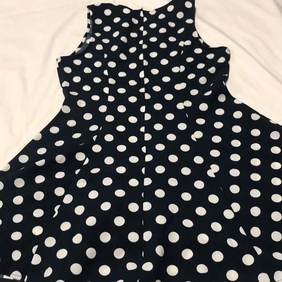 H&M Divided Navy Blue Polka dot mini dress 14 - Picture 2 of 10